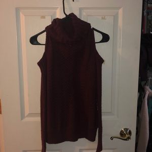 WORN ONCE. Shoulder cutout turtle neck.